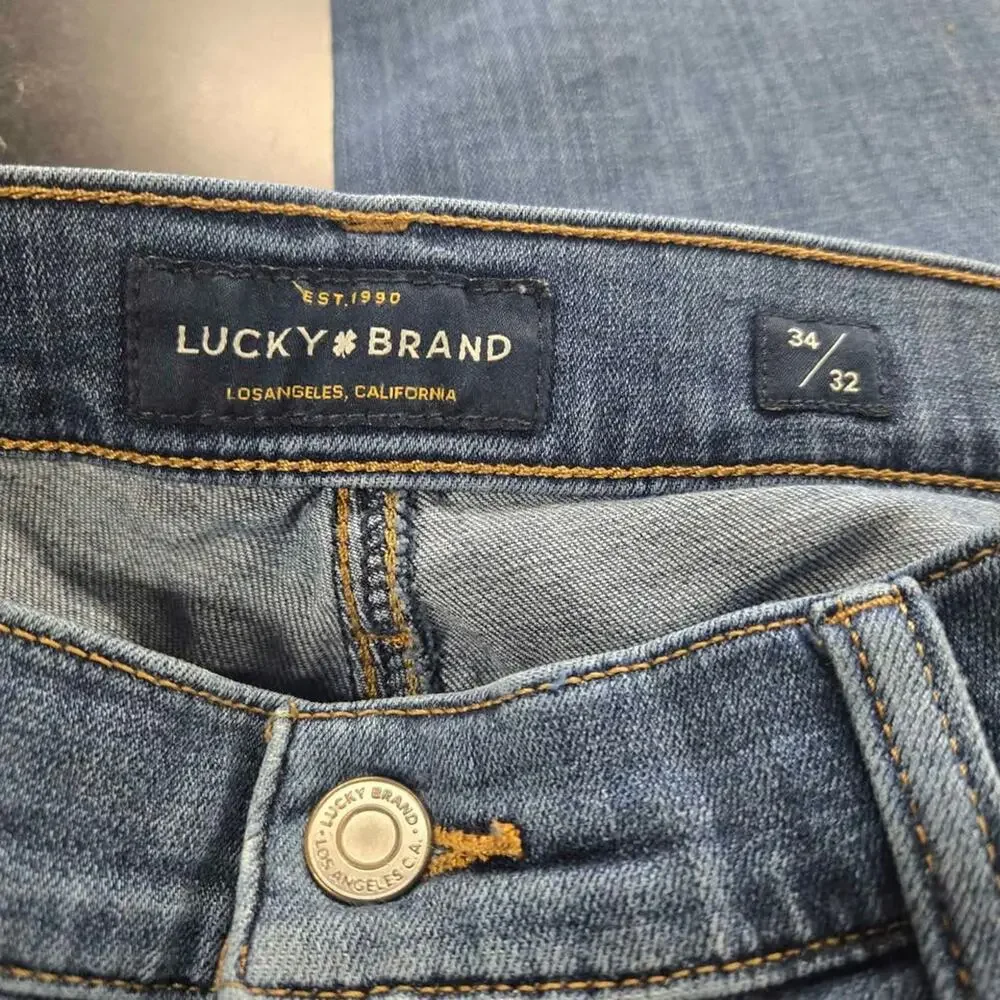 Lucky Brand 221 Original Straight Leg Jeans‎ Men's 34 x 32 Blue Denim